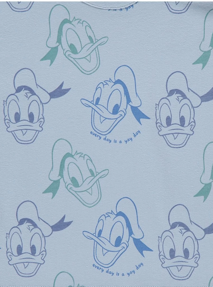 George at Asda Baby Boys & Girls Disney Mickey & Donald 3-Pack Long Sleeve Tops Set
