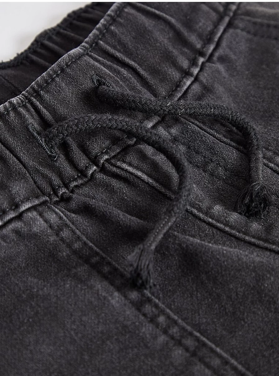 "George at Asda Boys' Black Elastic Waist Pull-On Denim Jeans – Comfort & Style"