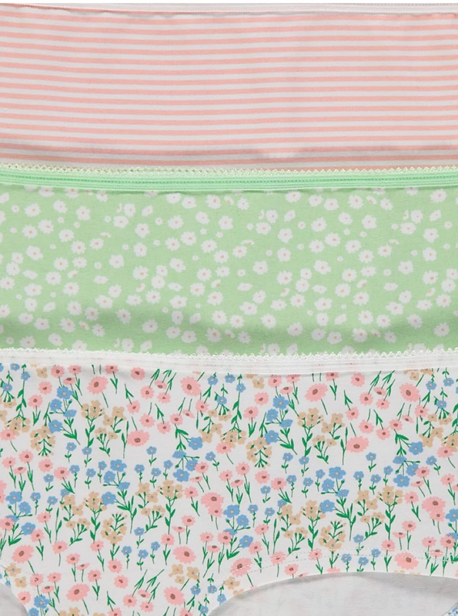 "George at Asda Spring Floral Short Knickers 5-Pack | Women's Lingerie Set | Comfortable & Stylish"