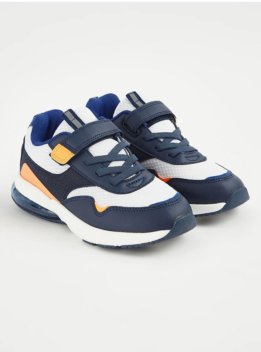 Boys Navy Colour Block Bubble Sole Trainers | George at Asda Kids Shoes