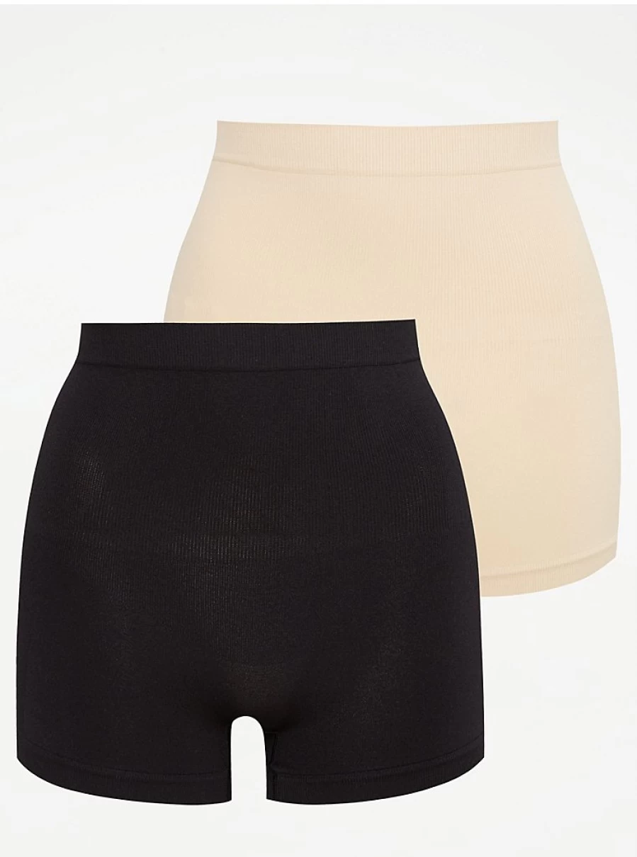 "George at Asda Seamless Short Ribbed Control Briefs 2-Pack – Comfort & Shape Lingerie Review"