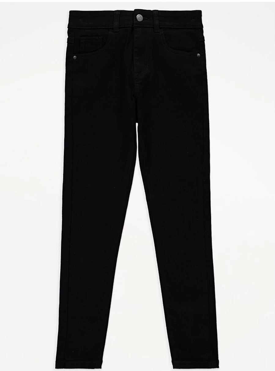 George at Asda Boys Black Super Skinny Jeans for Kids | Comfort Fit & Stylish