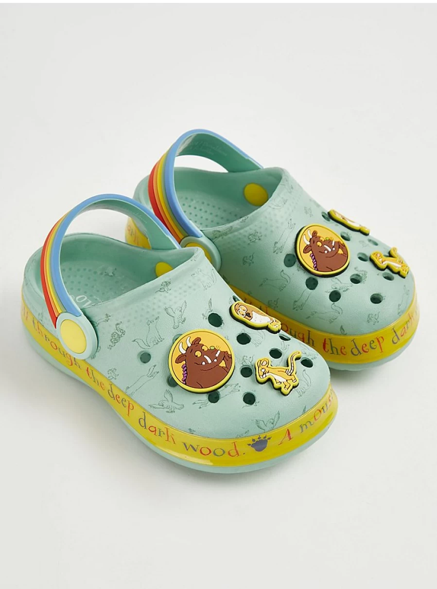 George at Asda Boys' Sage Green Gruffalo Clogs | Kids' Comfortable Slip-On Shoes