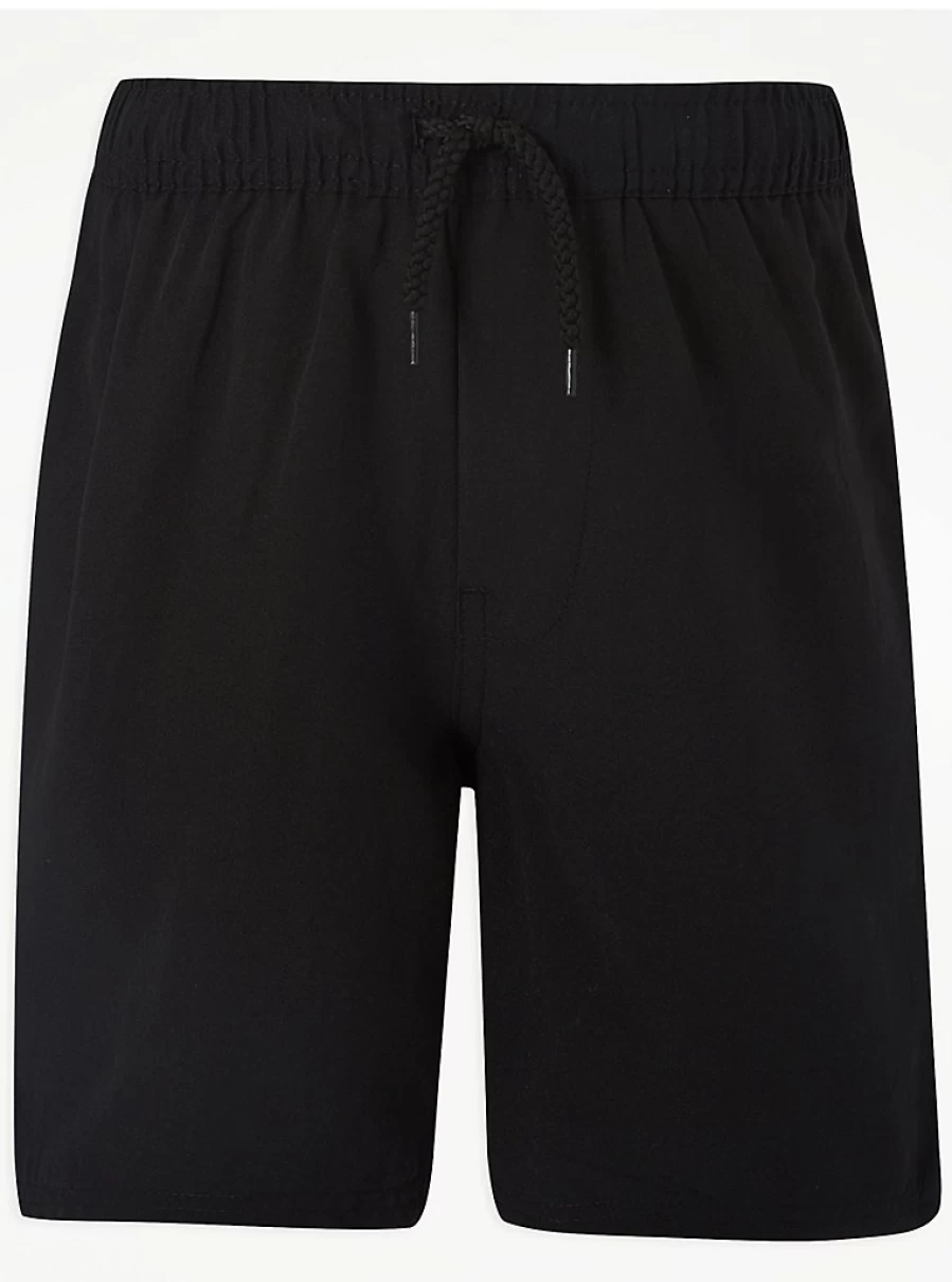 "George at Asda Boys' Black School Swim Shorts – Comfortable & Durable for Swimming"