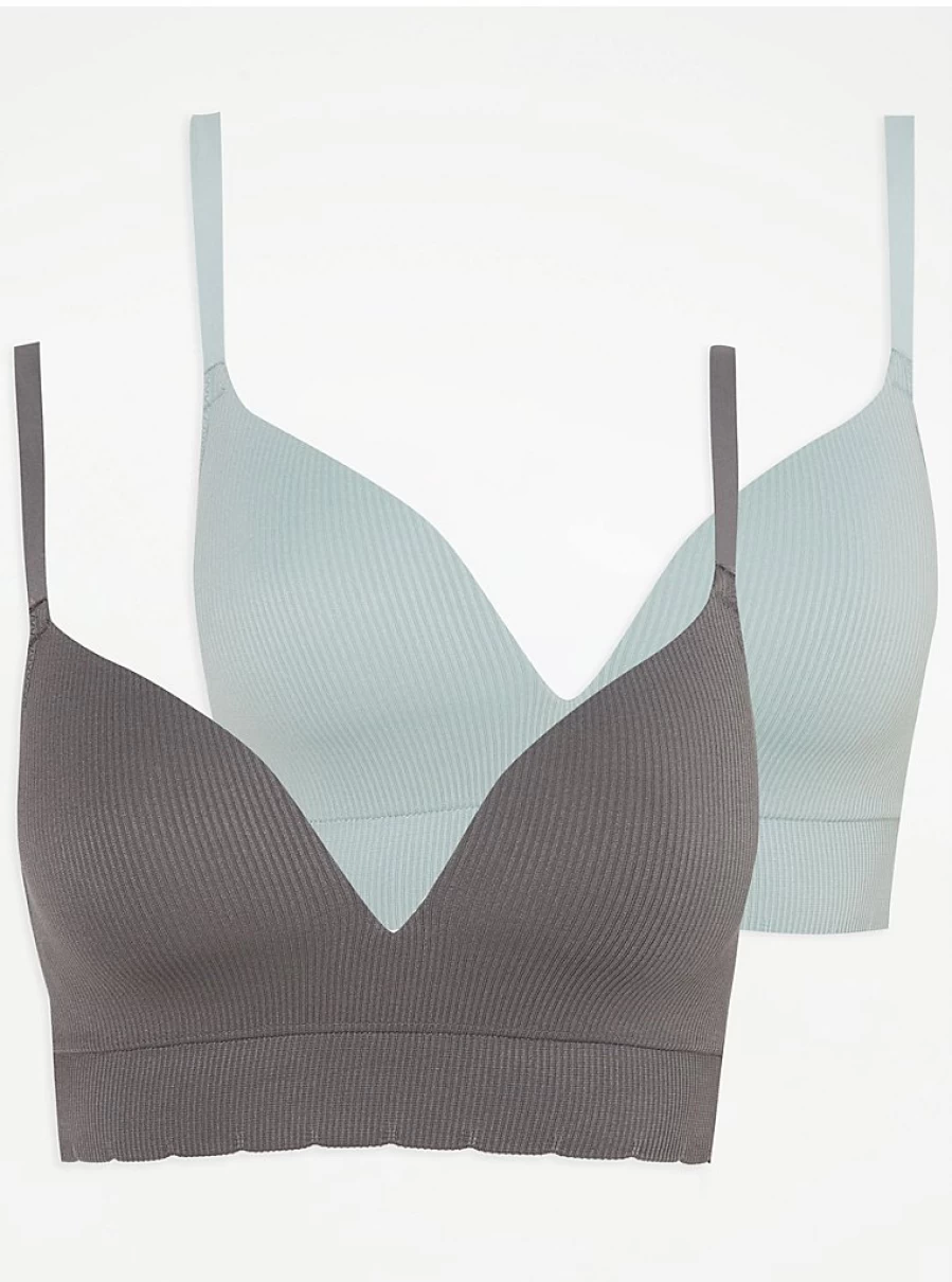 "George at Asda Women's A-D Soft Comfort Seamless Bra 2-Pack | Wireless Lingerie Review"