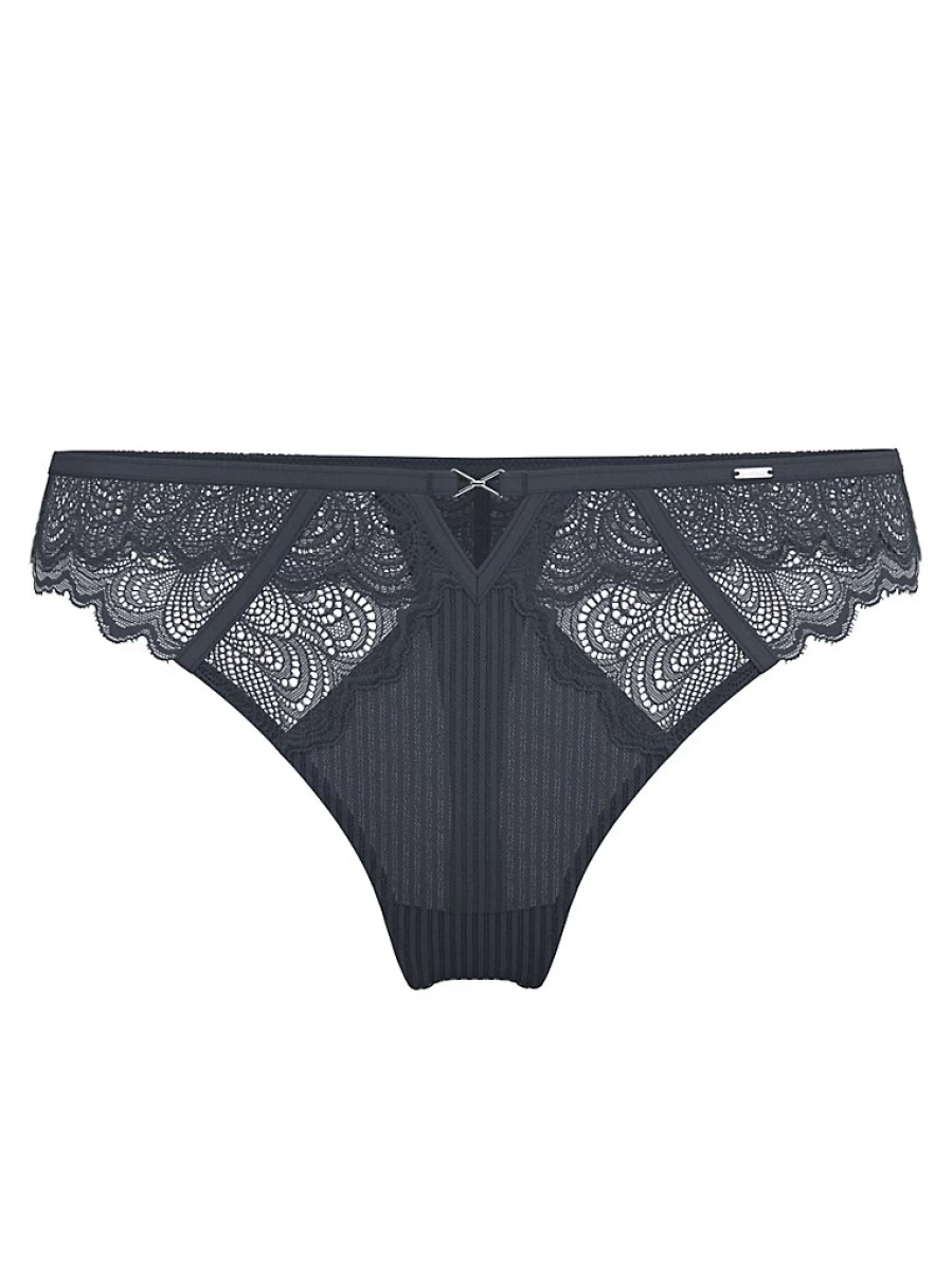 George at Asda Entice High Leg Lace Knickers - Charcoal Scallop Lingerie Review