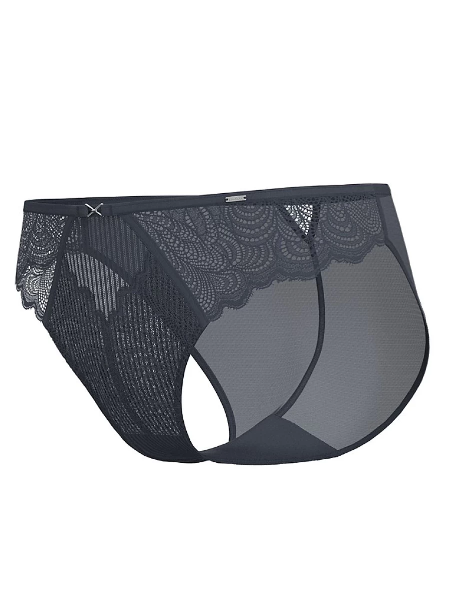 George at Asda Entice High Leg Lace Knickers - Charcoal Scallop Lingerie Review