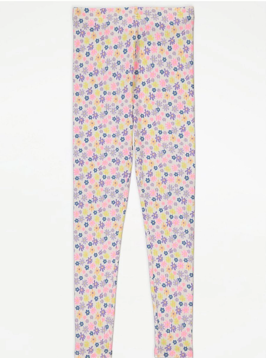 "George at Asda Kids' Ditsy Floral Ribbed Leggings – Comfort & Style Review"
