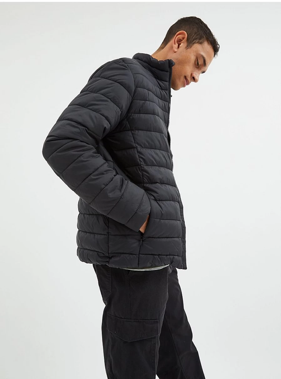 "George at Asda Boys' Black Lightweight Padded Funnel Neck Coat Reviews"