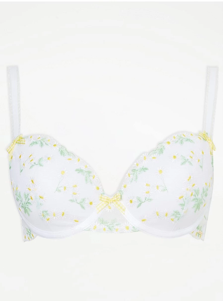 George at Asda Entice White Daisy Lace T-Shirt Bra & Brazilian Knickers Set Review