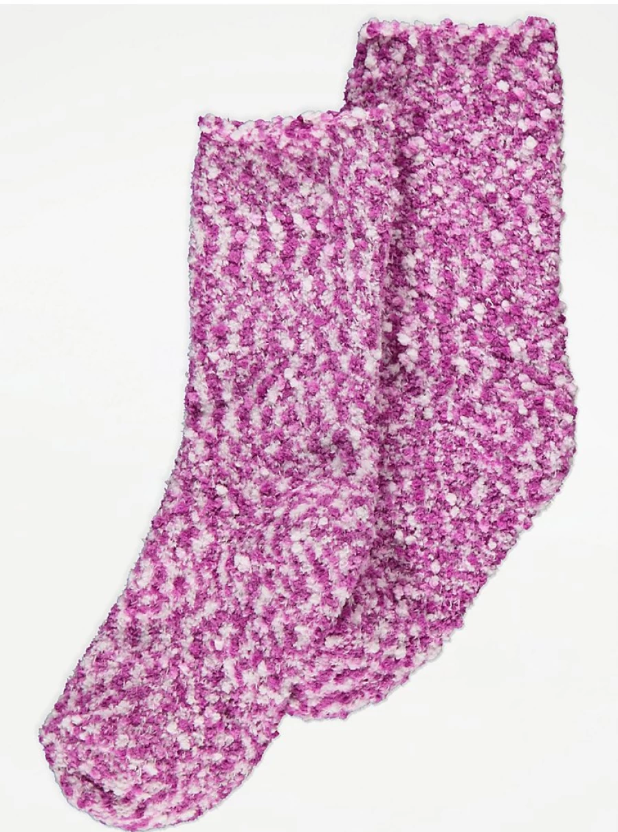 "George at Asda Kids' Cozy Plum Popcorn Socks | Warm & Soft Children's Socks"