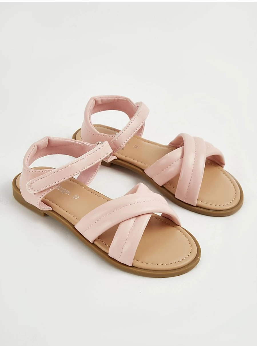 "George at Asda Girls' Pink Cross Strap Sandals – Comfortable Kids' Footwear Review"