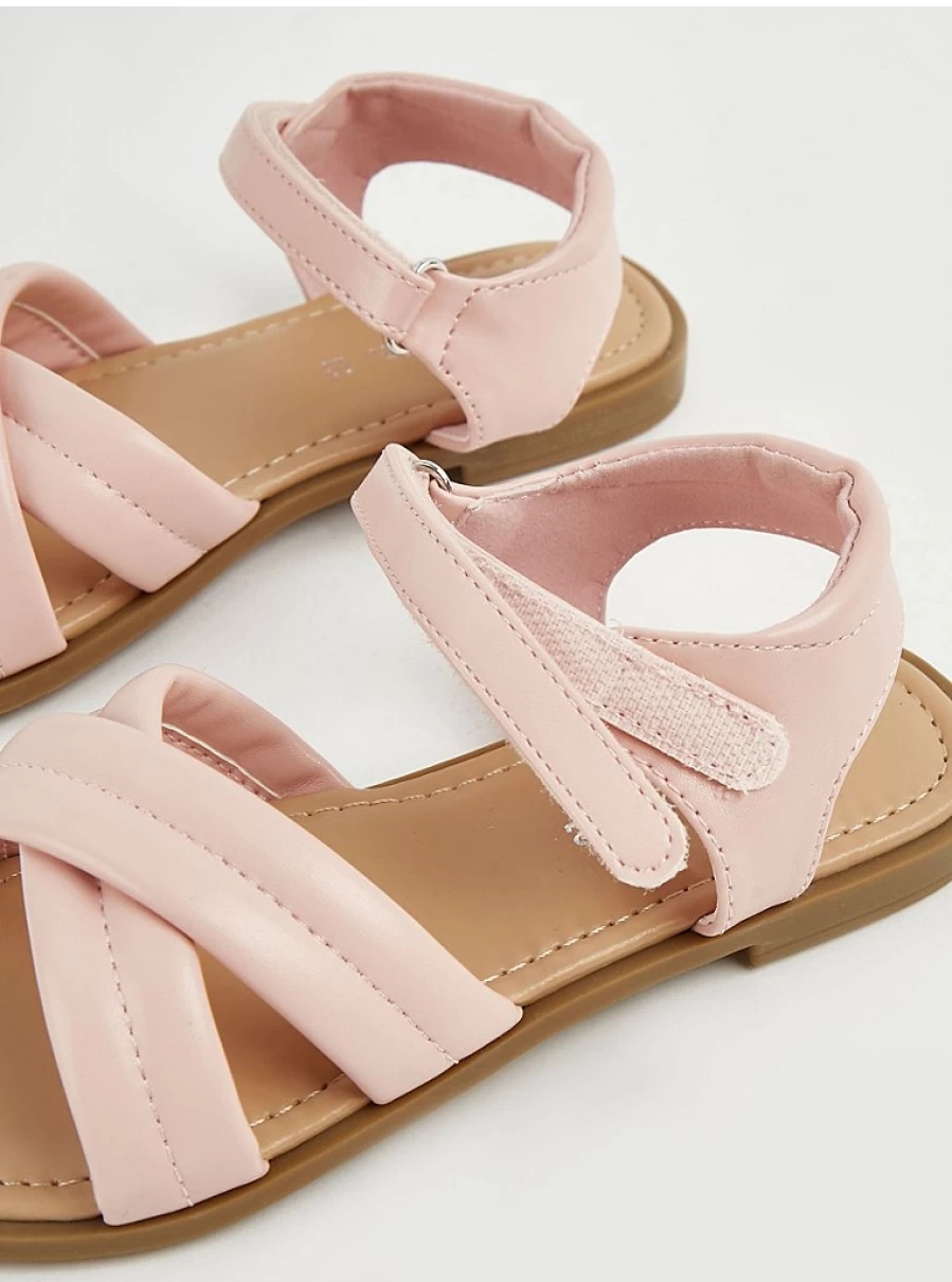 "George at Asda Girls' Pink Cross Strap Sandals – Comfortable Kids' Footwear Review"