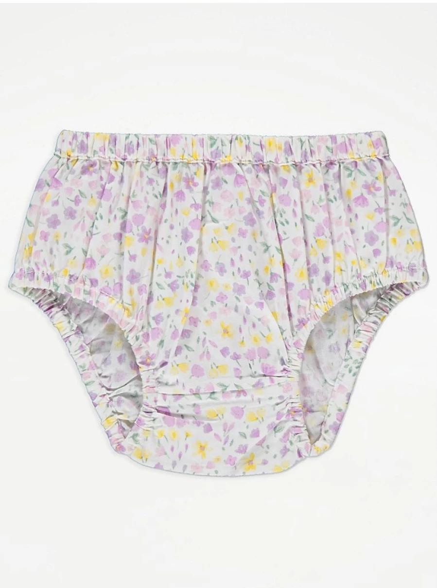 "George at Asda Baby Girls' White Floral Frilly Dress with Bloomers – Outfit Review"