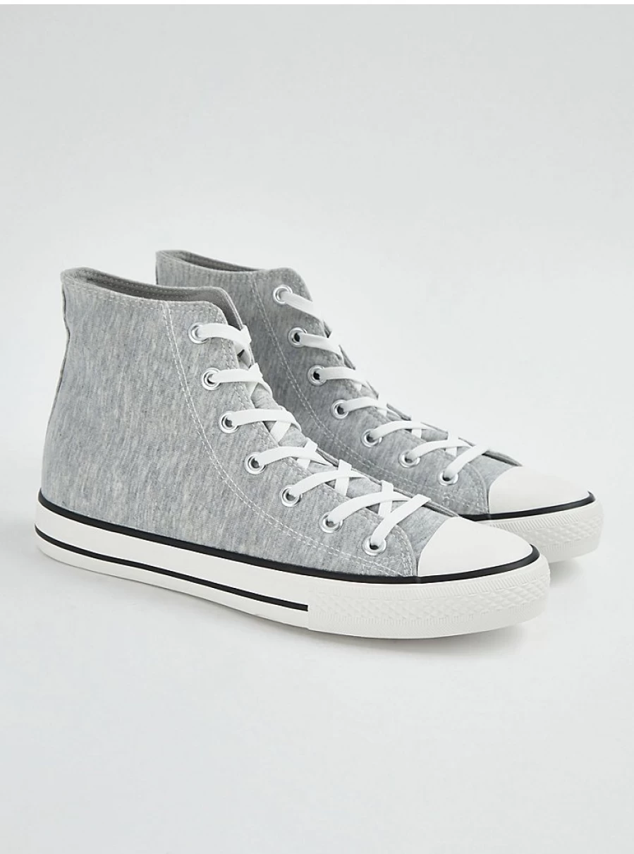 Women's Grey Jersey High-Top Sneakers | George at Asda | Comfort & Style