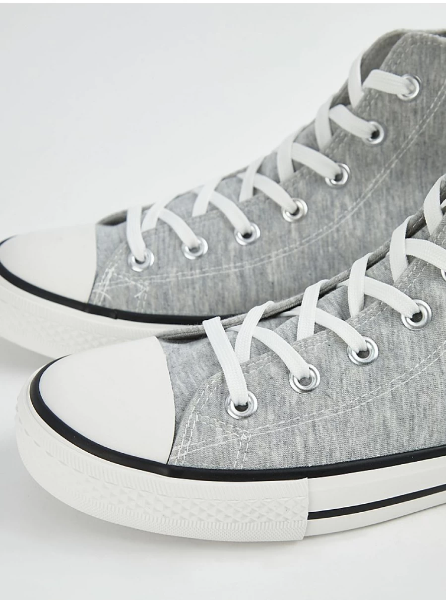 Women's Grey Jersey High-Top Sneakers | George at Asda | Comfort & Style