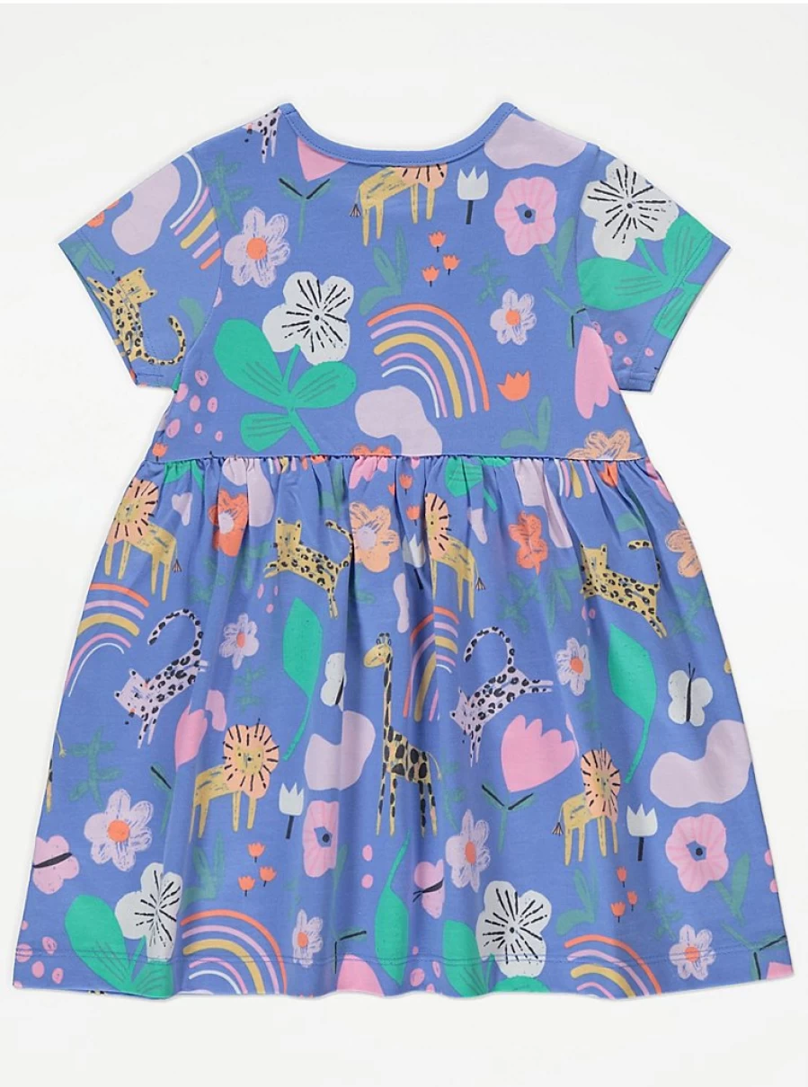 Girls' Patterned Short Sleeve Dress & Bag Set Review | George at Asda