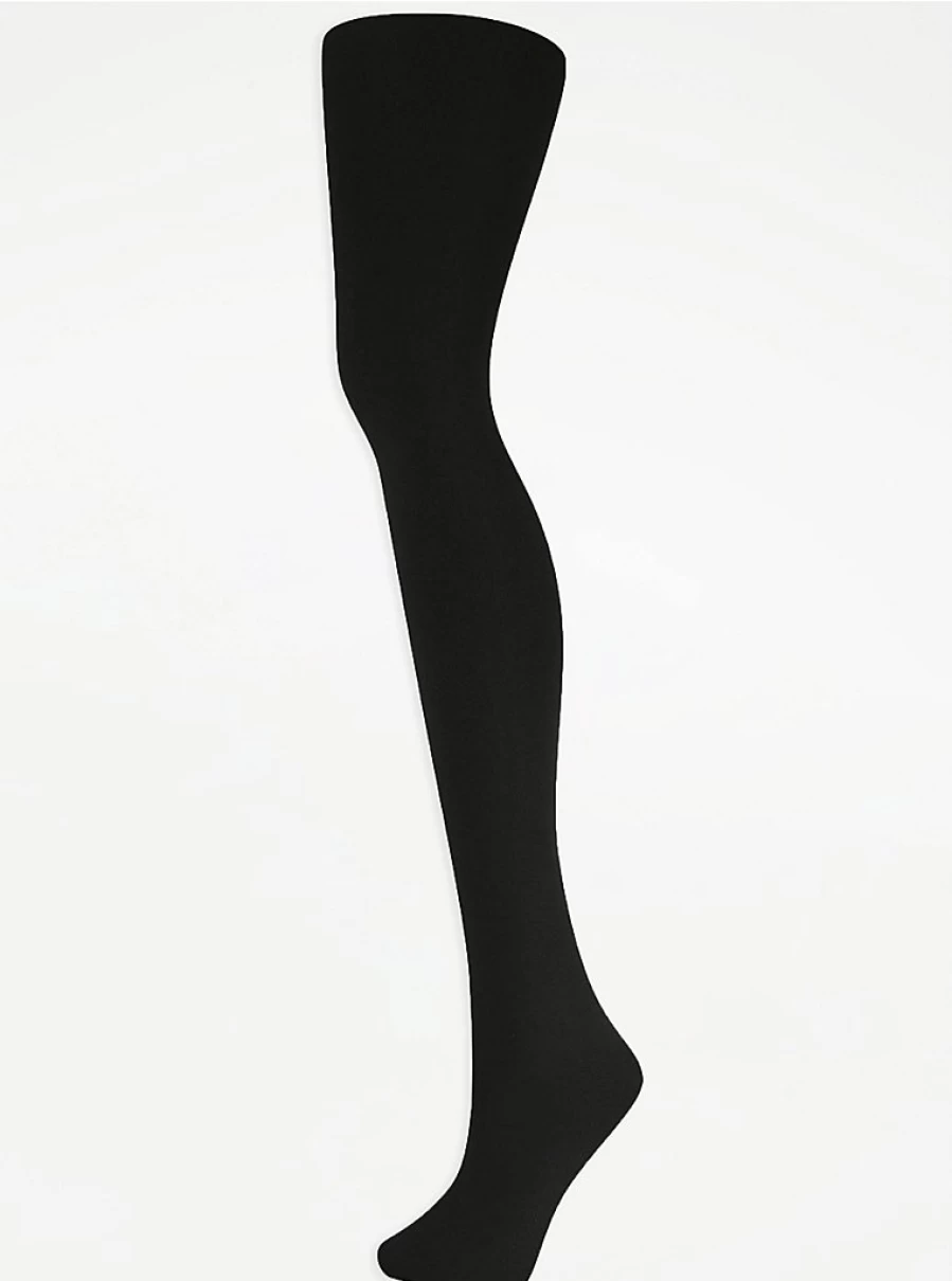 "George at Asda Black Fleece Lined Opaque Tights for Women – Warm Winter Tights Review"