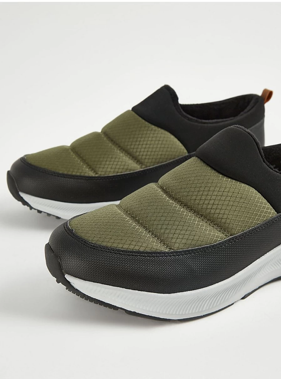 Men's Khaki Slip-On Casual Shoes with Fur Lining | George at Asda Comfort & Style