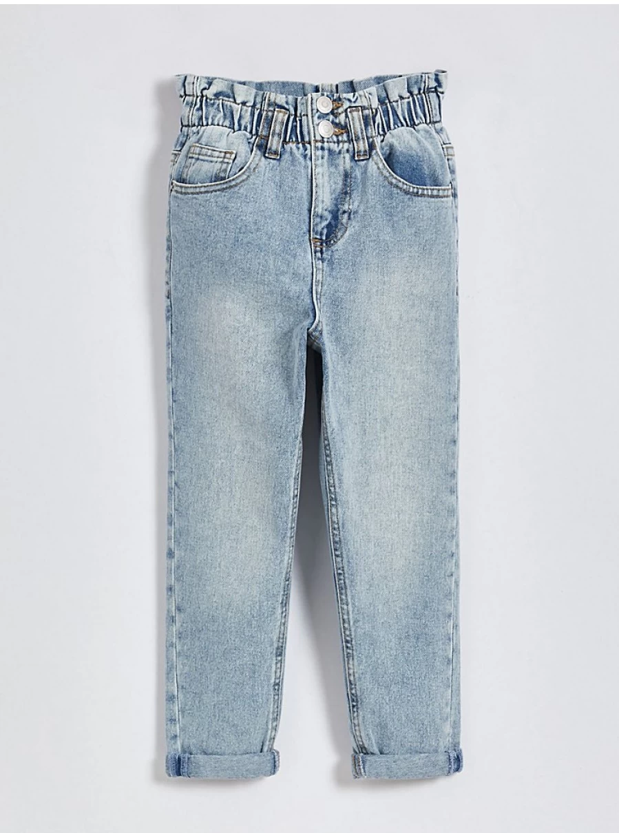 "George at Asda Kids Blue Faded Light Wash Paper Bag Jeans Review"