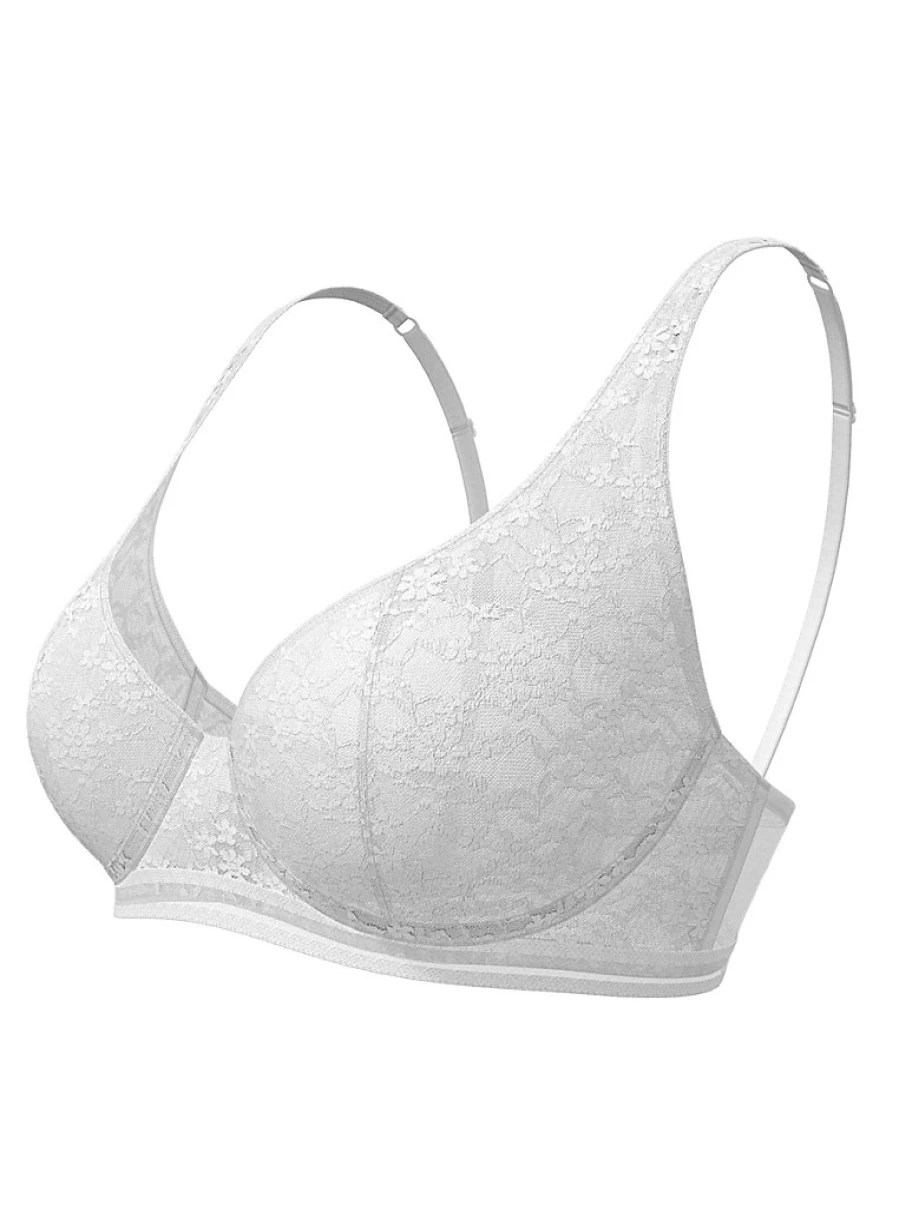 Women's Light Blue Daisy Lace Non-Padded Bra - Comfortable Bralette | George at Asda Lingerie