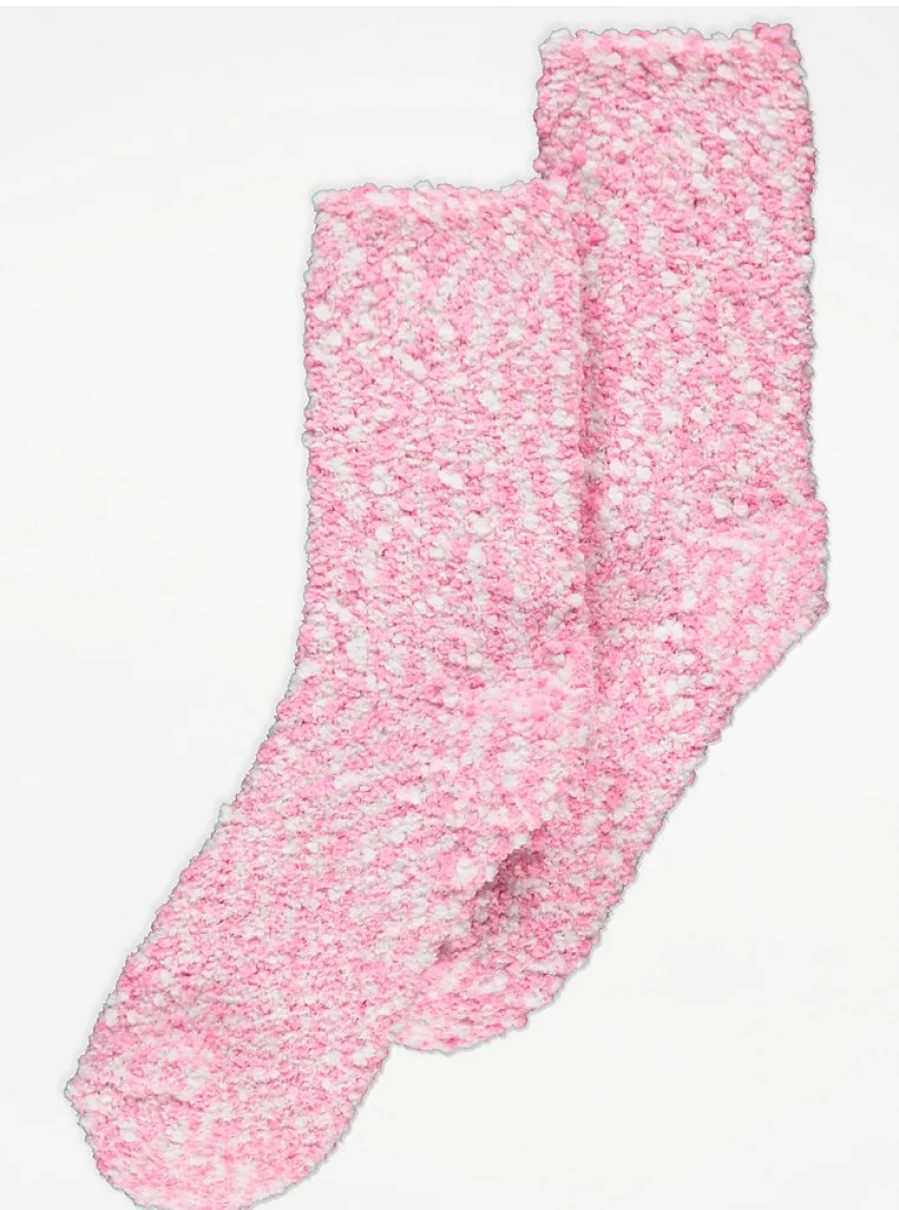 "George at Asda Pink Popcorn Cozy Ankle Socks - Women's Lingerie Socks Reviews"