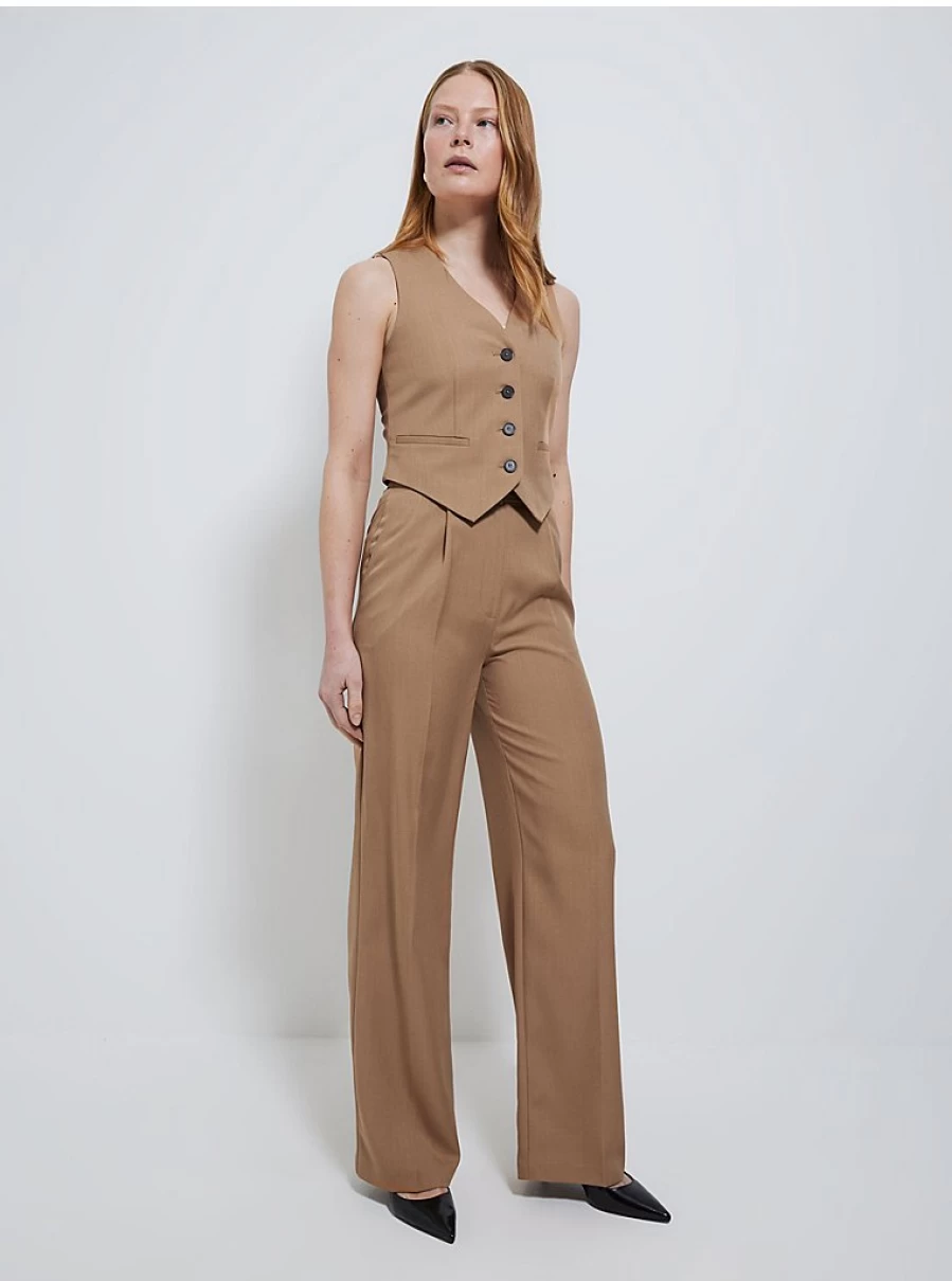 "George at Asda Women's Camel Wide Leg Trousers – Comfort & Style Review"