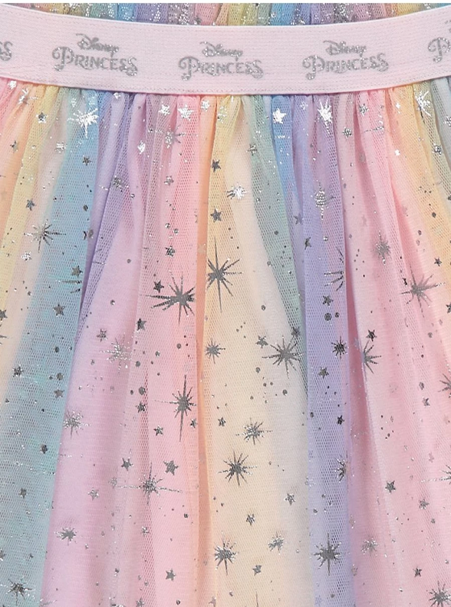 Disney Princess Rainbow Ombre Star Tutu Skirt for Girls by George at Asda | Kids Dance Dress