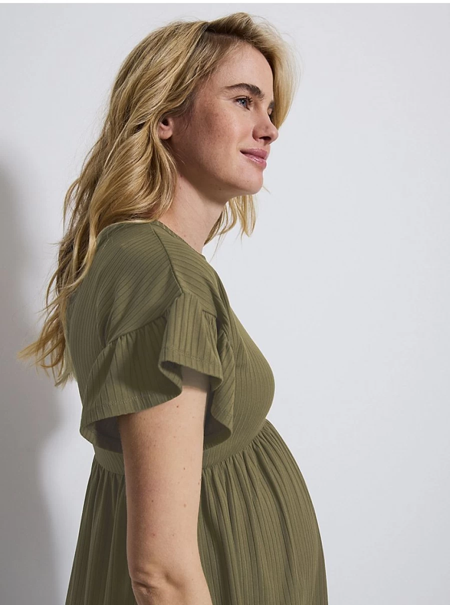 Baby Khaki Ribbed Peplum Top | George at Asda | Soft & Stylish Infant Wear