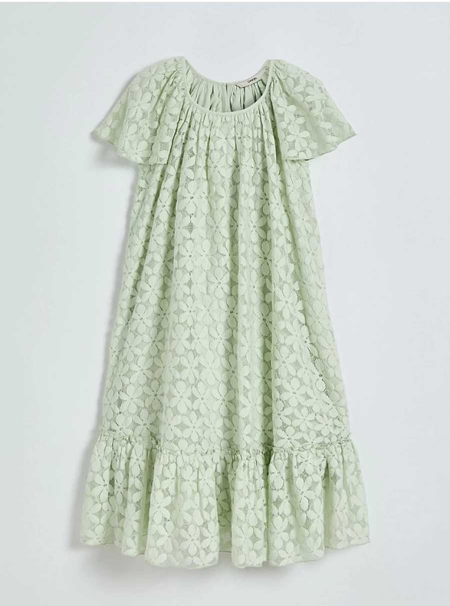 "George at Asda Girls Light Green Lace Flower Dress – Kids' Floral Party Dress Review"