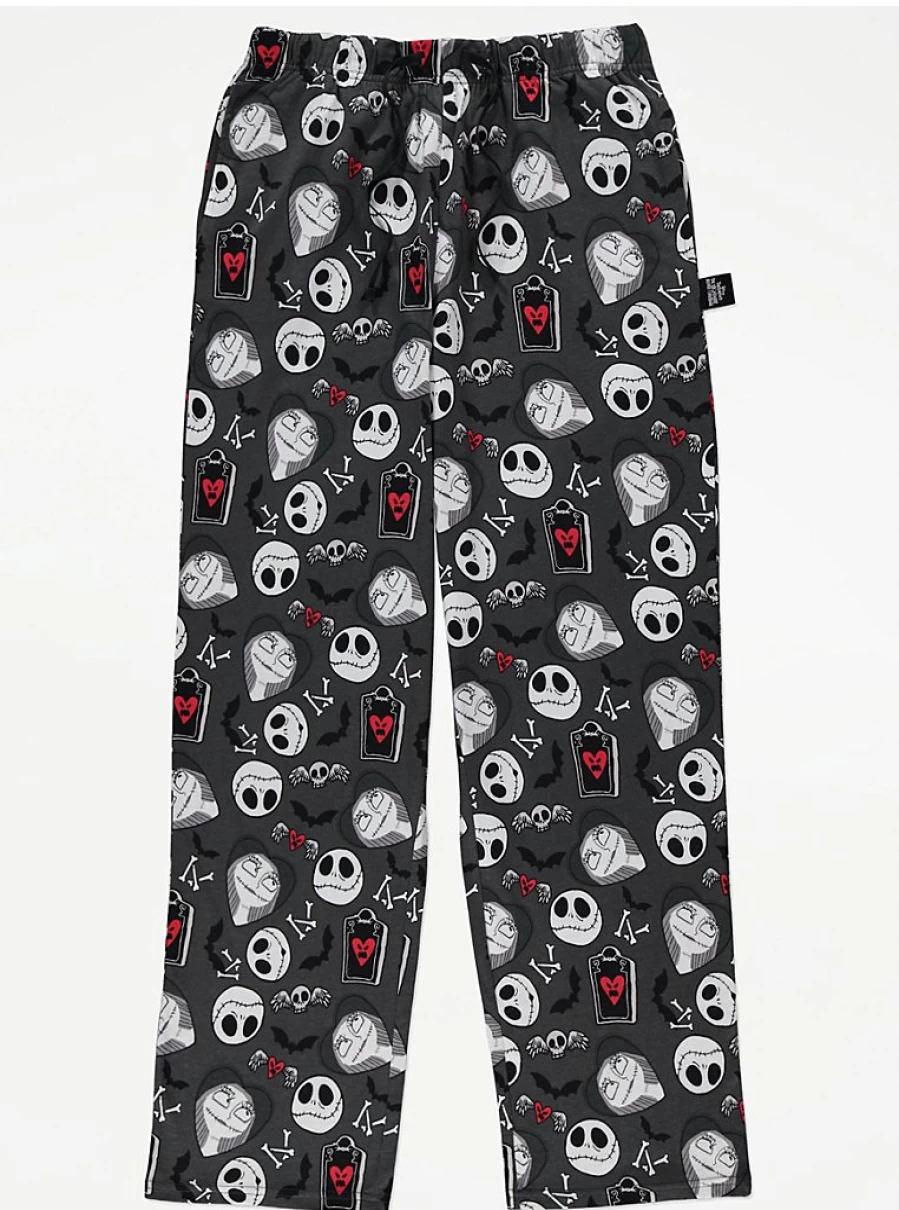 "Men's Nightmare Before Christmas Heart Pajama Bottoms by George at Asda | Lounge Pants Review"