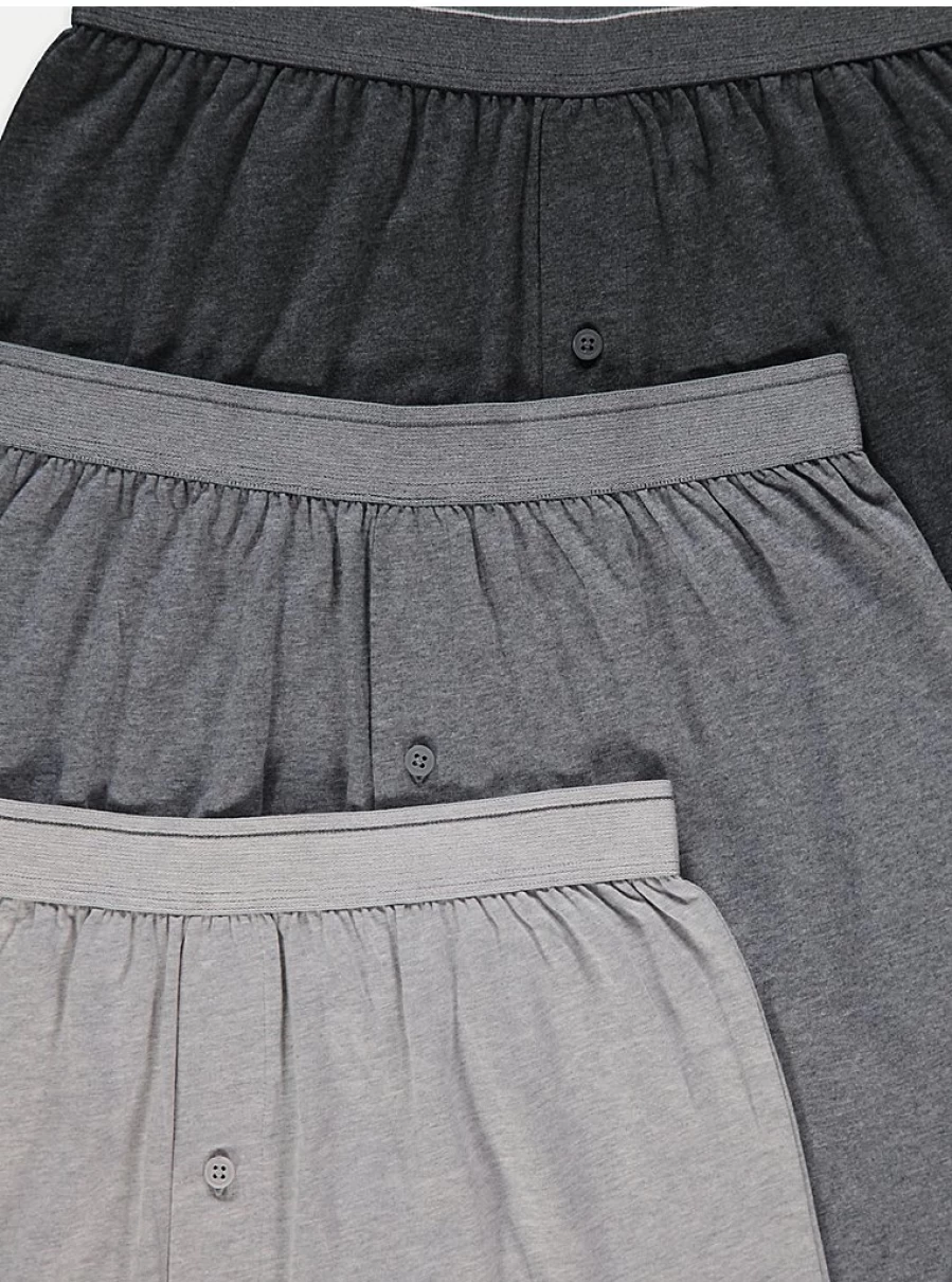 "Boys' Grey Loose Fit Boxer Shorts 3-Pack | George at Asda"