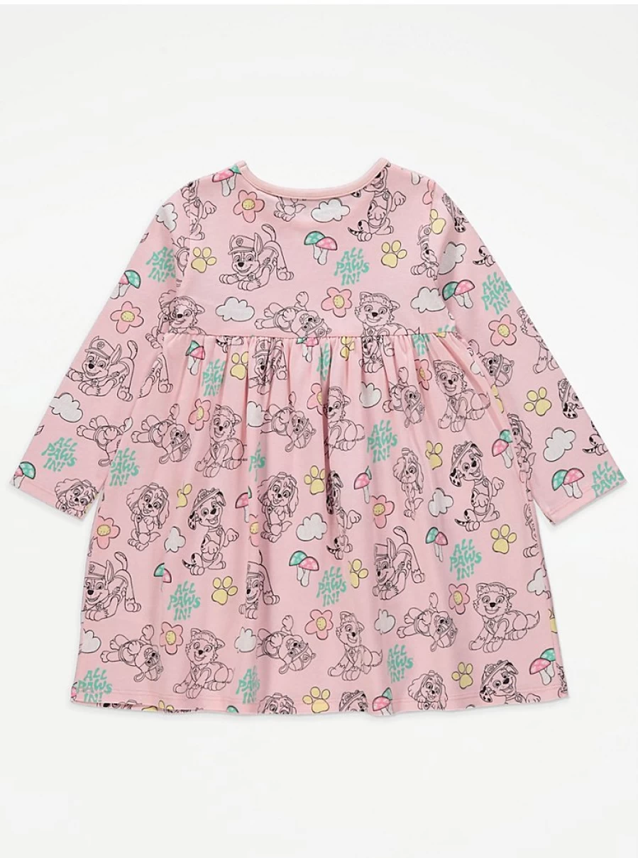 Paw Patrol Pink Long Sleeve Dress for Girls | George at Asda Kids' Clothing