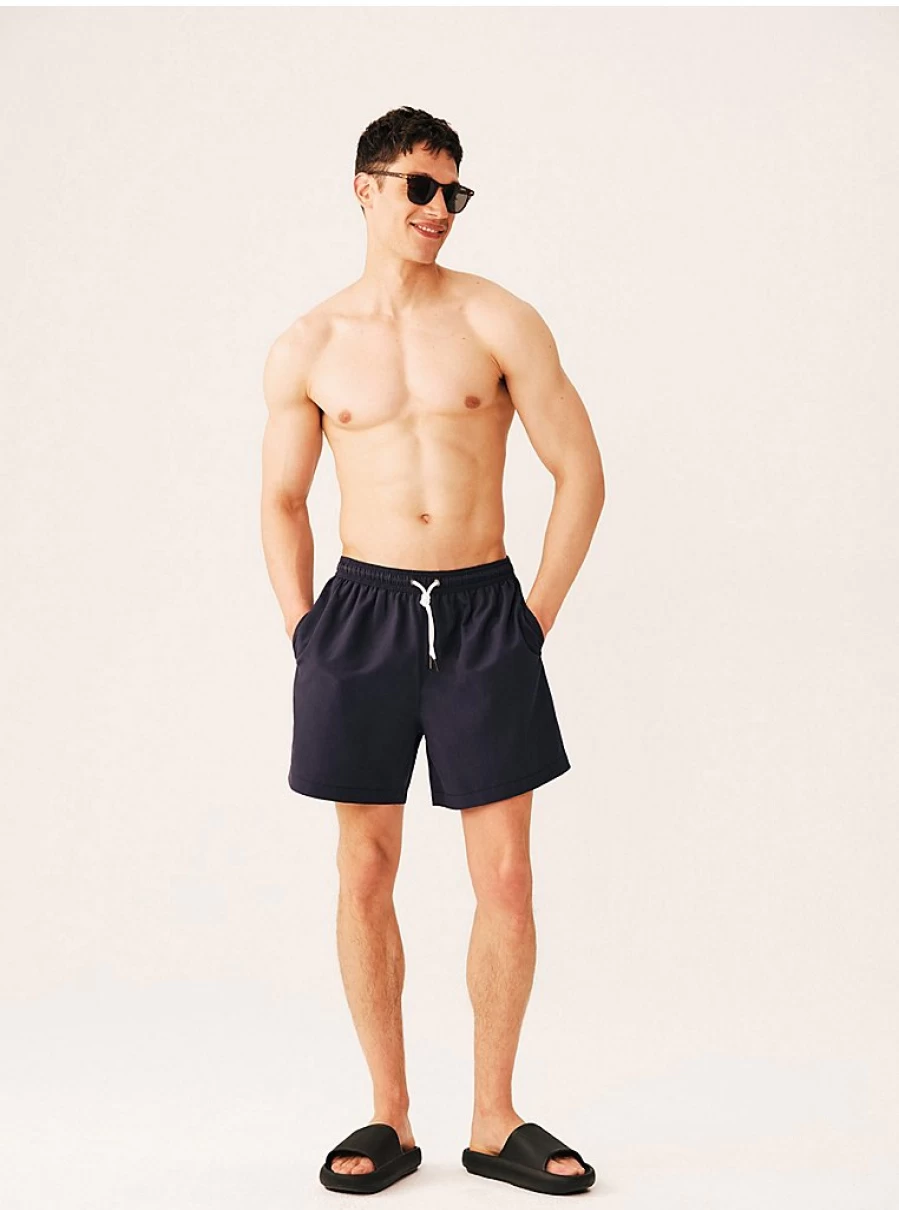 Men's Navy Solid Color Swim Shorts by George at Asda | Comfort & Style