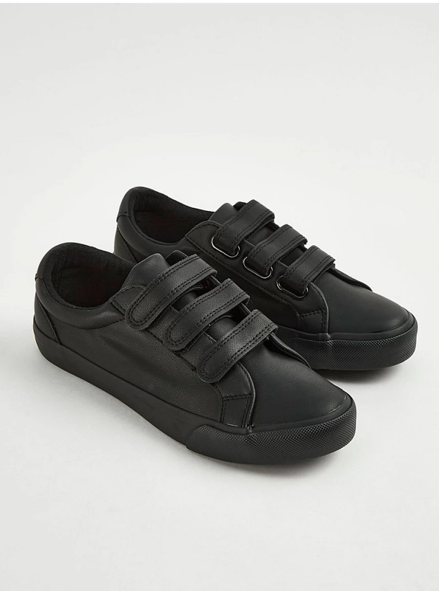 "George at Asda Black Triple Strap Cupsole School Shoes – Comfortable & Durable School Footwear Reviews"