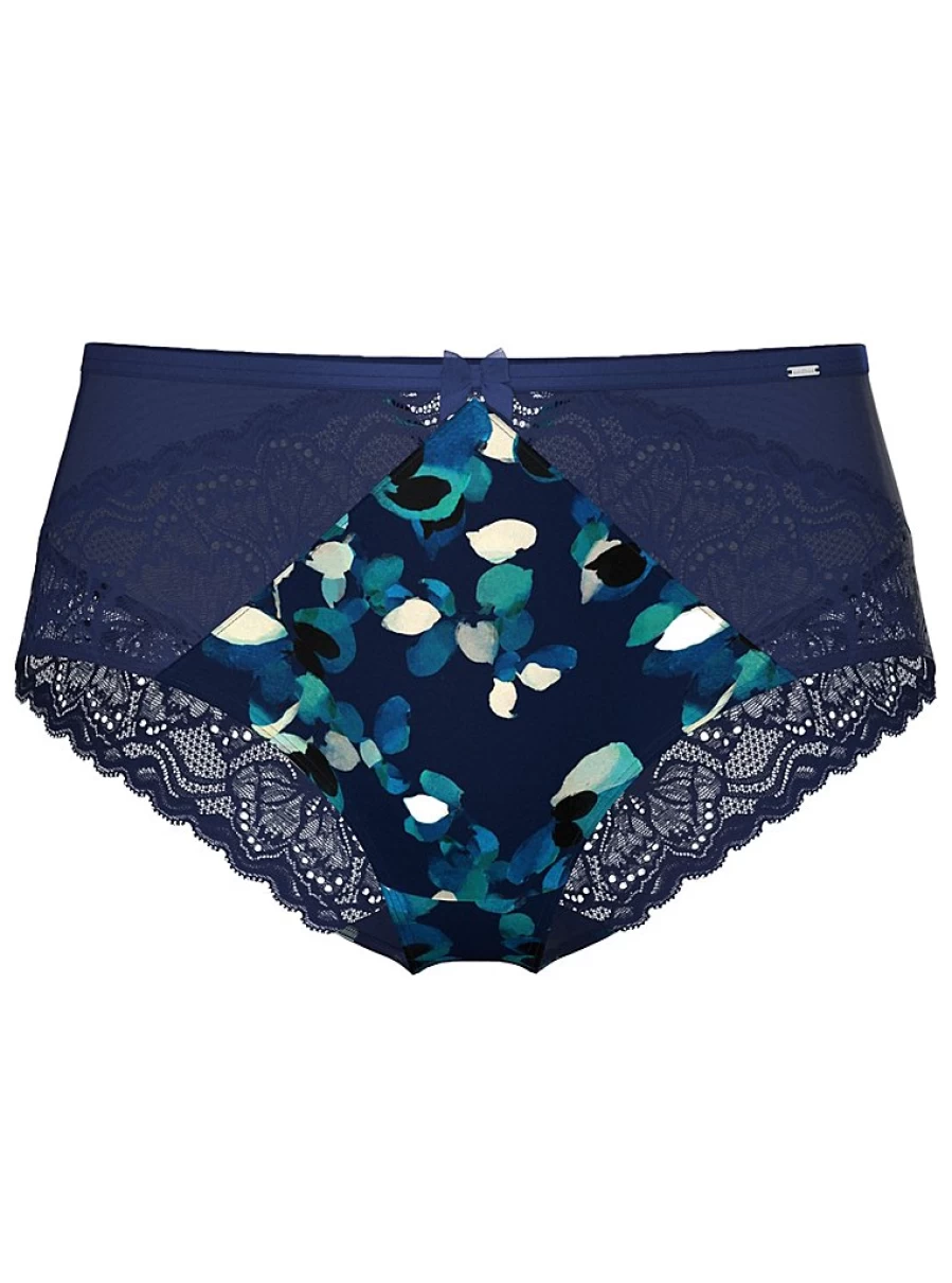 "George at Asda Navy Floral Lace Satin Short Knickers | Women's Lingerie Reviews"