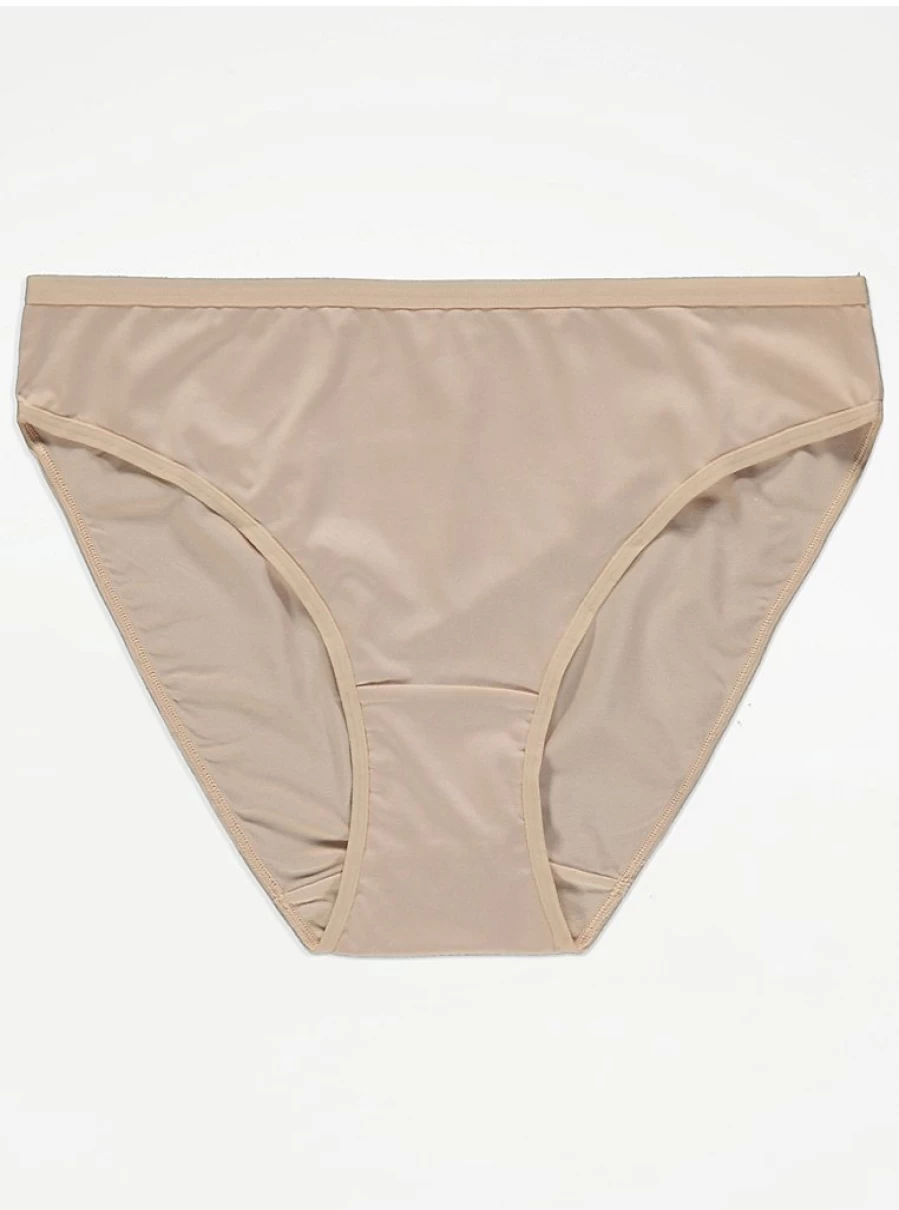 "George at Asda Nude High Leg Microfibre Knickers 5-Pack | Comfortable Lingerie Set"