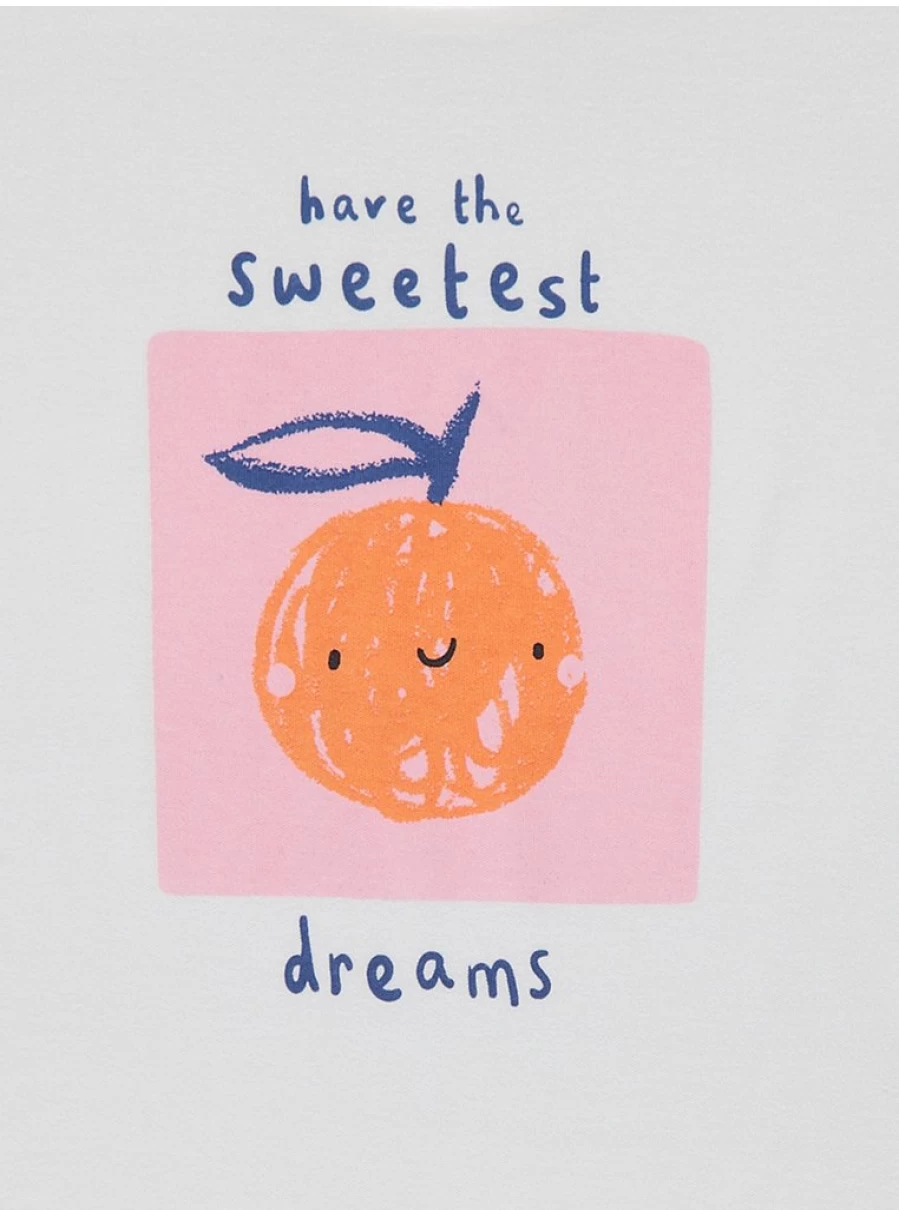 "George at Asda Kids' Orange Striped Print Short Pyjamas – Comfortable & Fun Sleepwear"