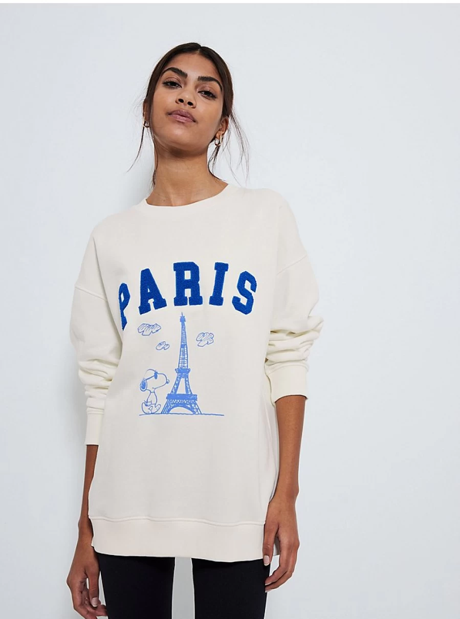 Kids' Peanuts Snoopy Paris Graphic Sweatshirt | George at Asda | Cute Cartoon Pullover