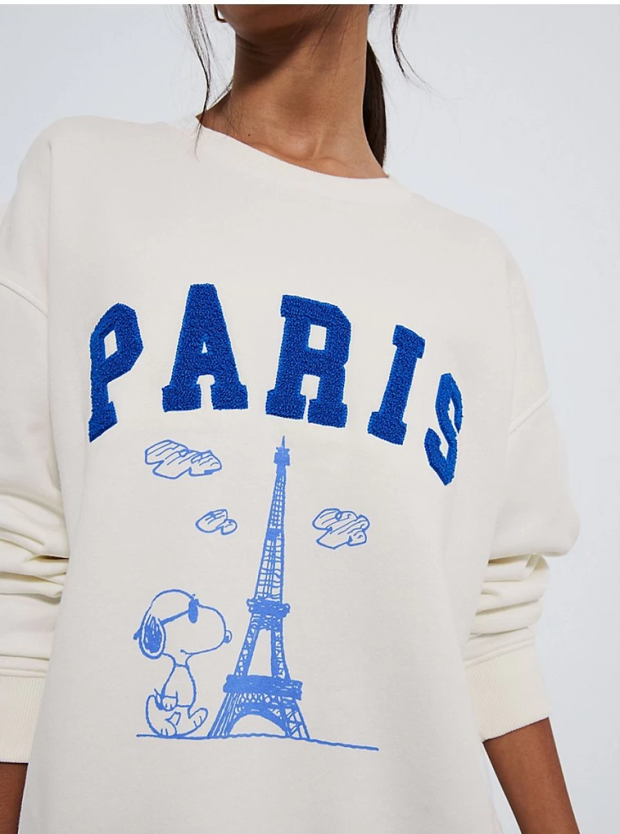 Kids' Peanuts Snoopy Paris Graphic Sweatshirt | George at Asda | Cute Cartoon Pullover