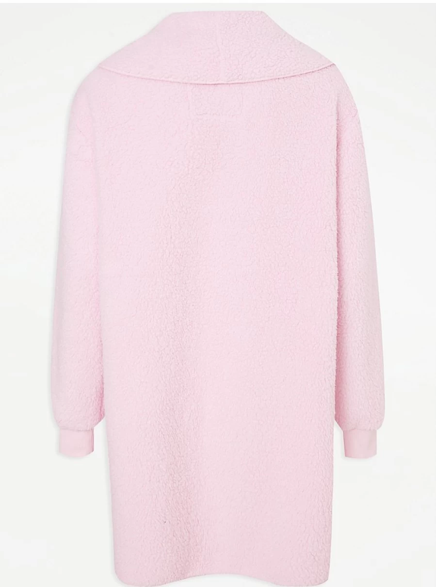 "George at Asda Light Pink Borg Fleece Cardigan | Cozy Lounge Wear Review"