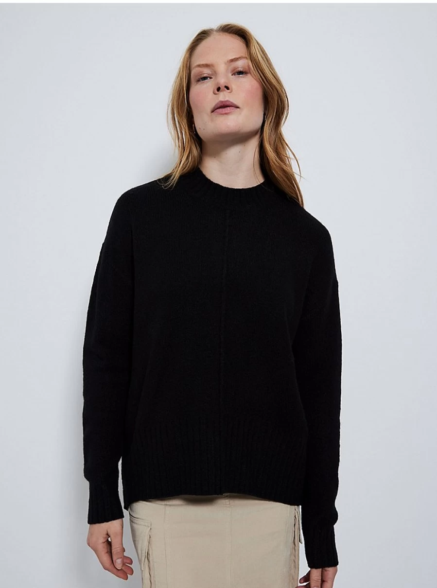 "George at Asda Women's Black Slouchy Knit Jumper | Crew Neck Oversized Sweater Reviews"