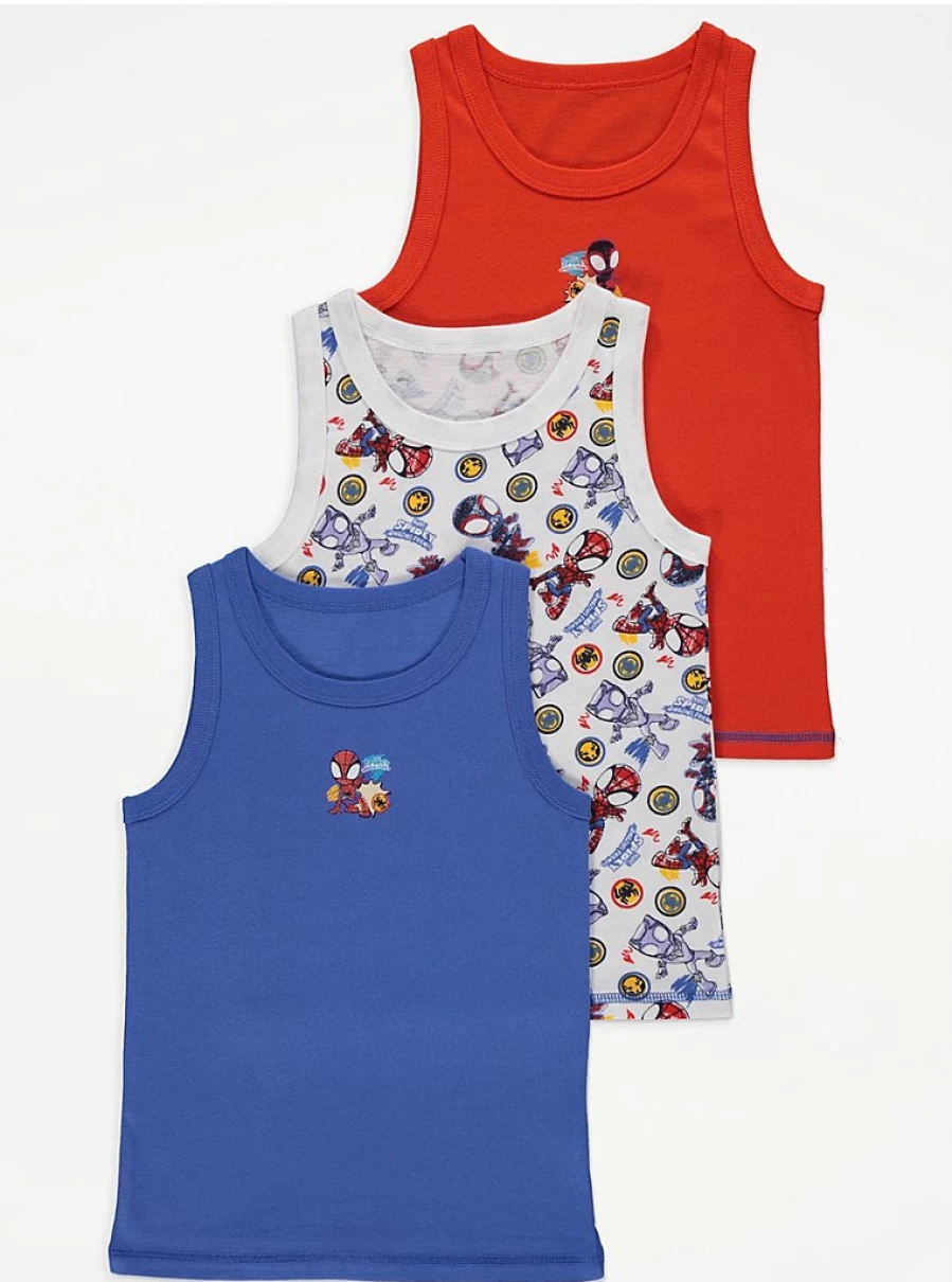 "George at Asda Boys' Marvel Spider-Man & Friends 3-Pack Vests – Kids Costume Set Review"
