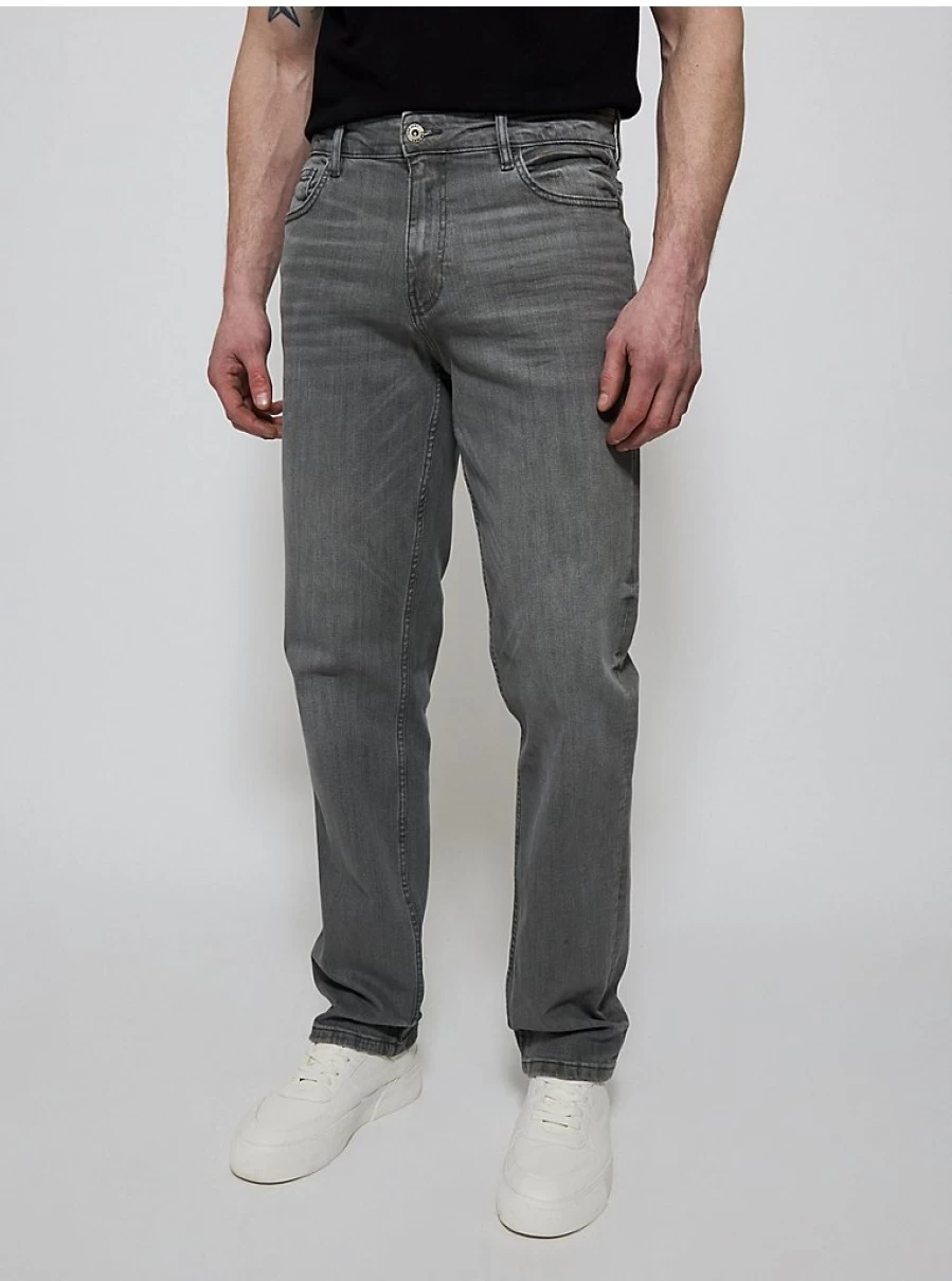 Men's Grey Straight Fit Stretch Jeans | Comfort & Style | George at Asda